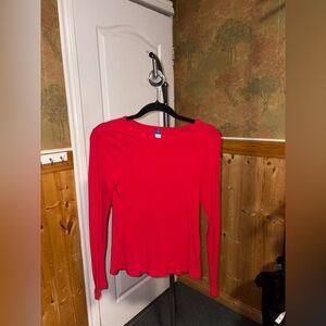 Old Navy | Red Ribbed Longsleeve